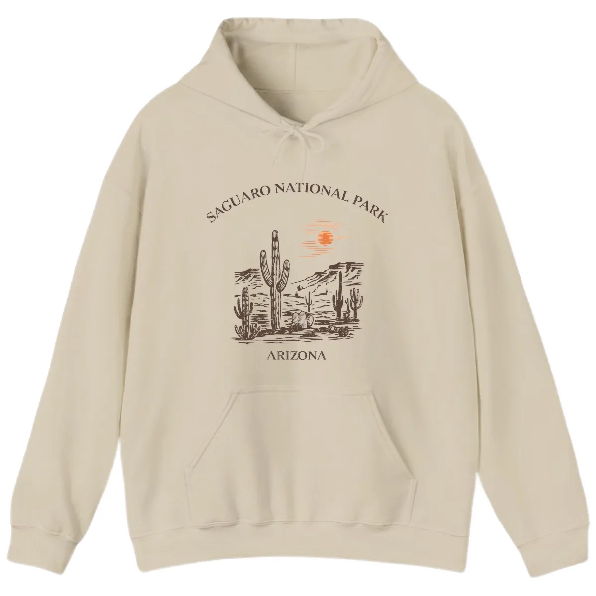 Saguaro National Park Arizona Desert Hoodie in Sand