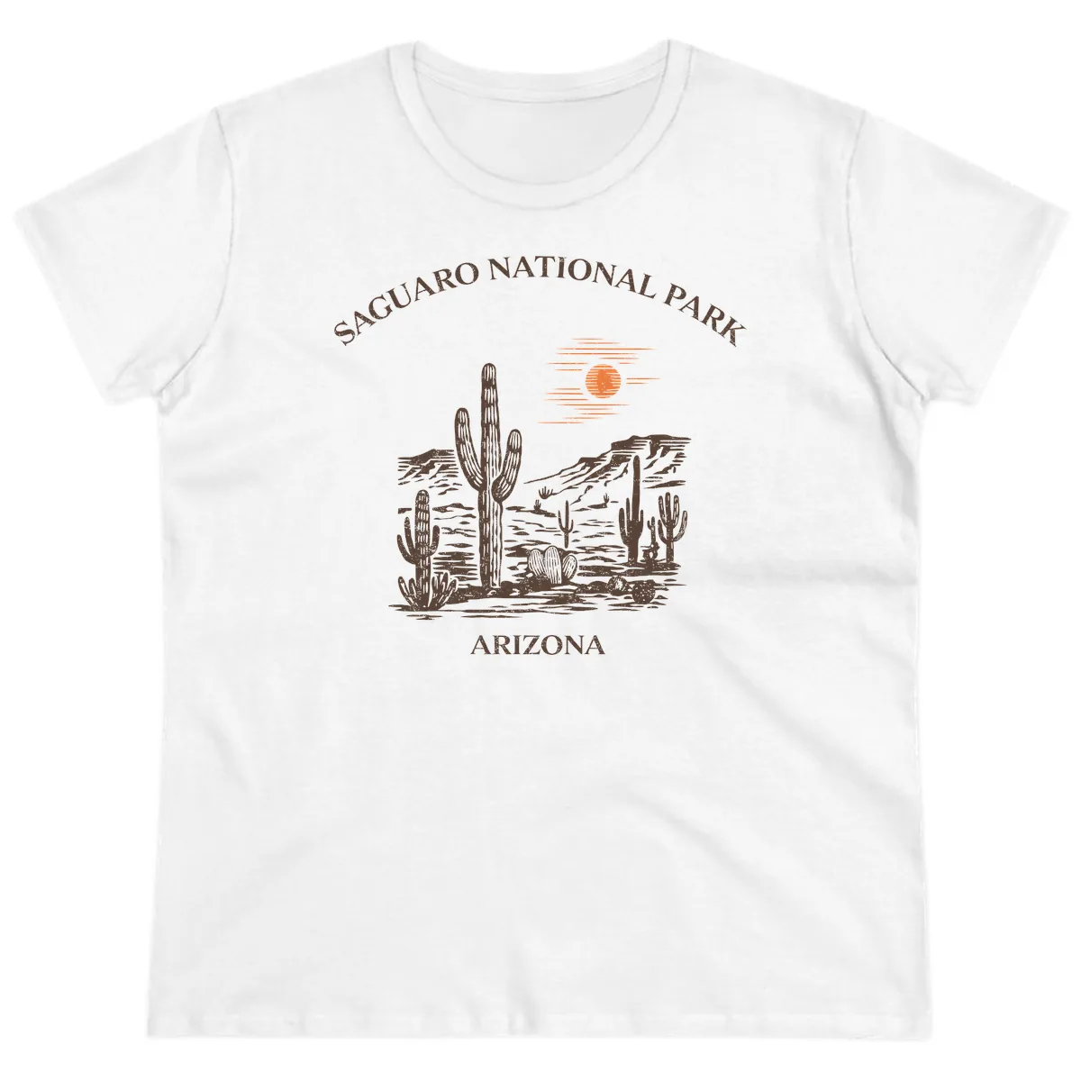 Saguaro National Park Arizona Desert Ladies Tee in White