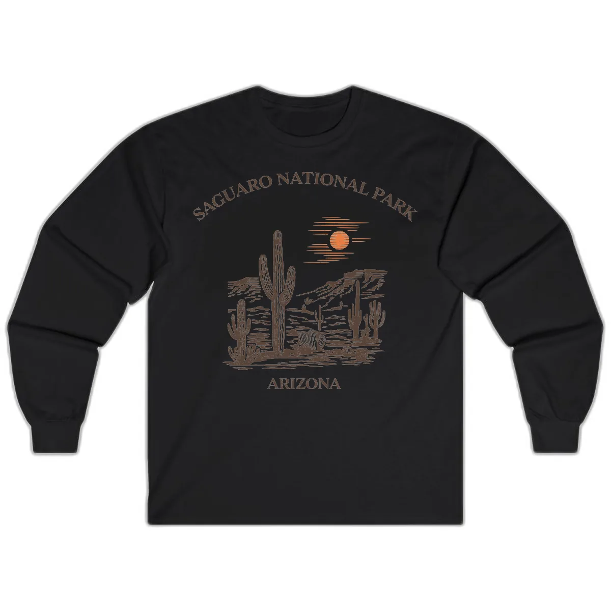 Saguaro National Park Arizona Desert Long Sleeve in Black