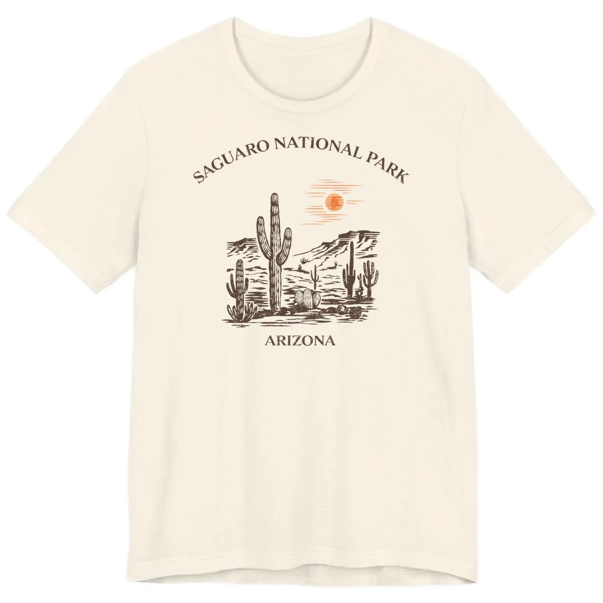 Saguaro National Park Arizona Desert Premium T-Shirt in Natural