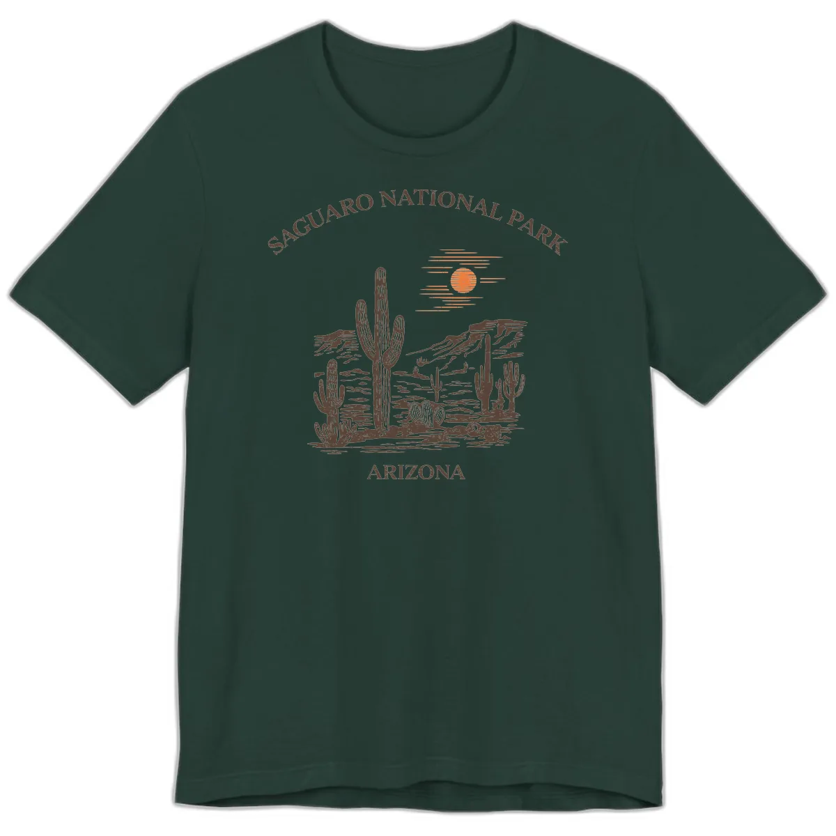 Saguaro National Park Arizona Desert Premium T-Shirt in Forest