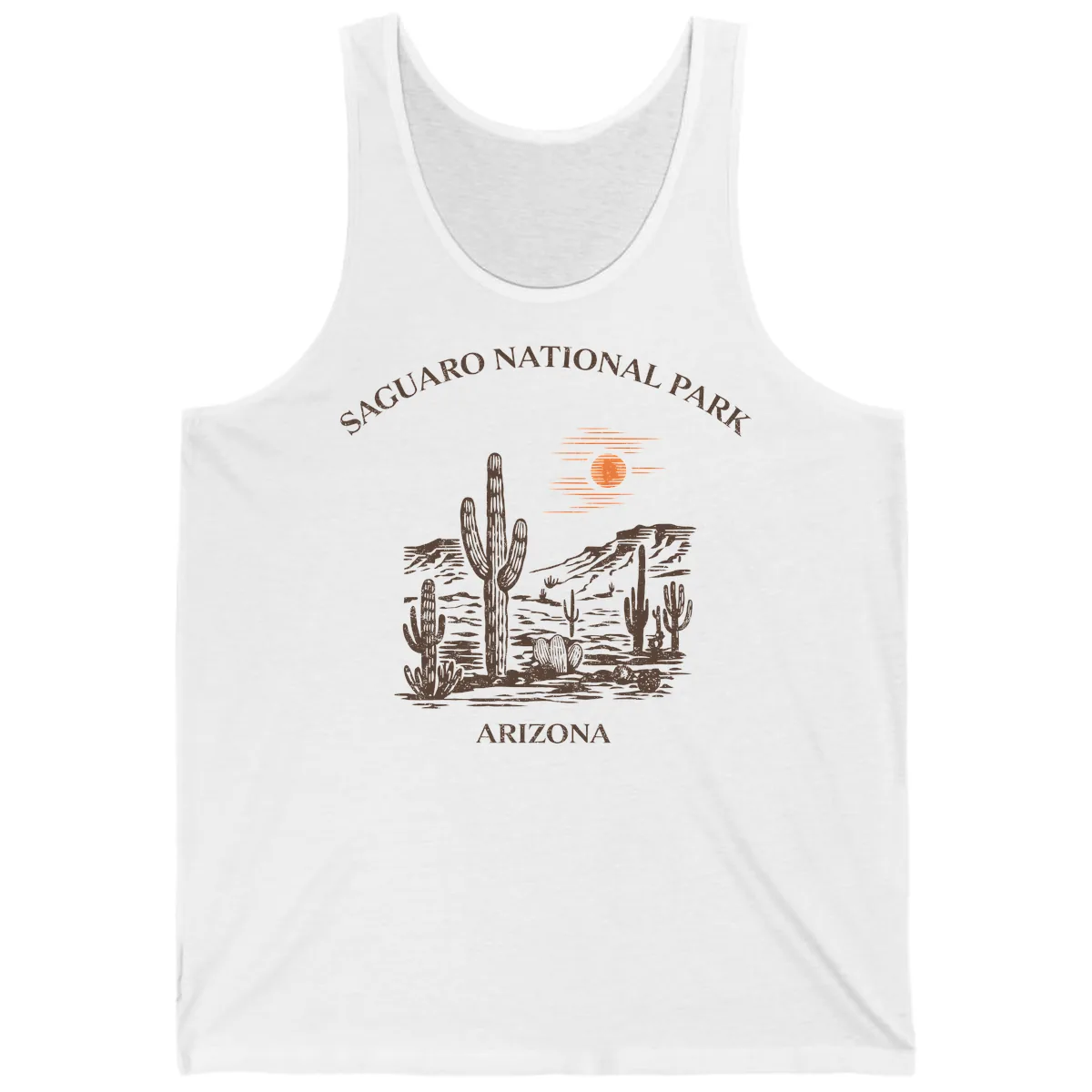 Saguaro National Park Arizona Desert Tank in White