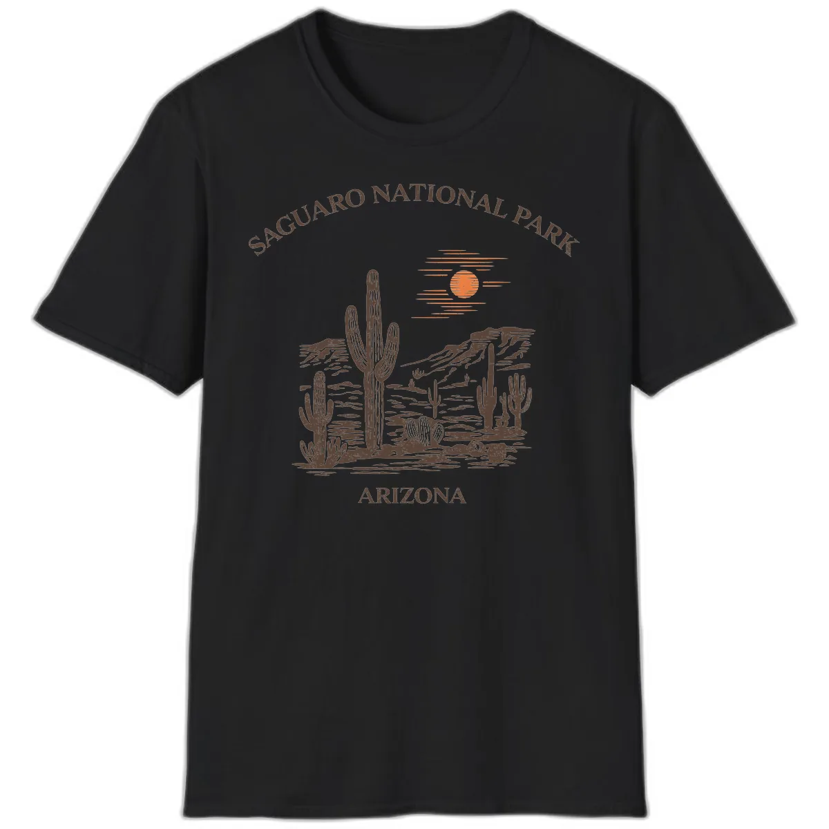 Saguaro National Park Arizona Desert T-Shirt in Black