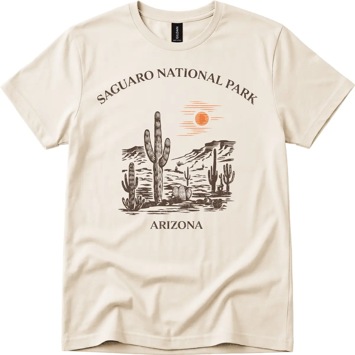 Saguaro National Park Arizona Desert T-Shirt in Natural