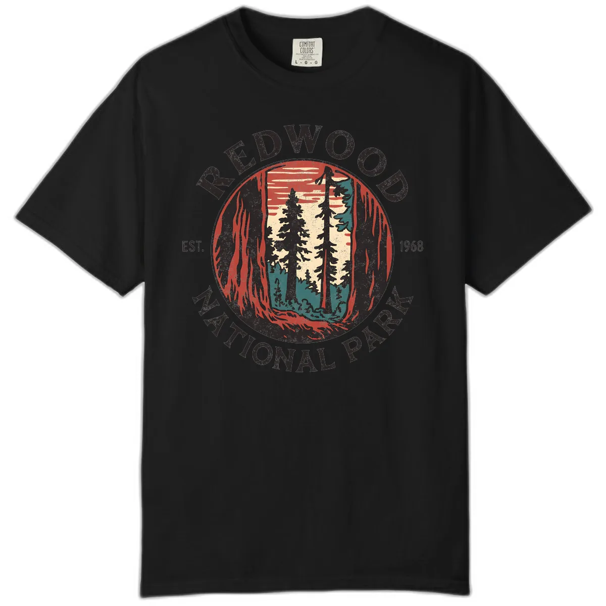 Redwood National Park 1968 Comfort Color in Black