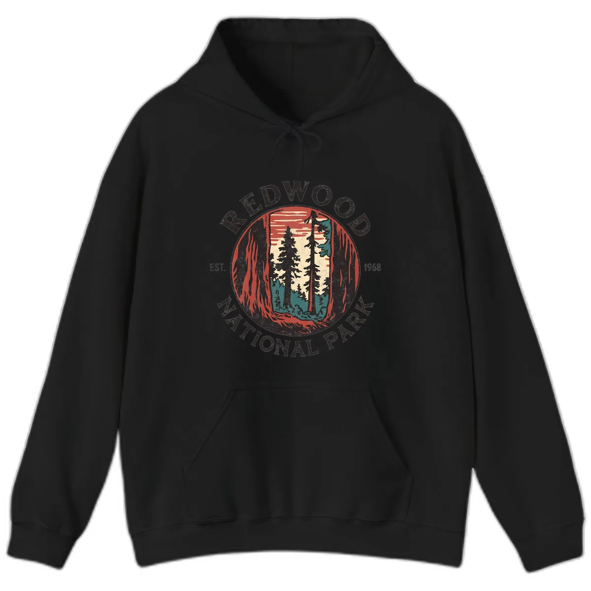 Redwood National Park 1968 Hoodie in Black