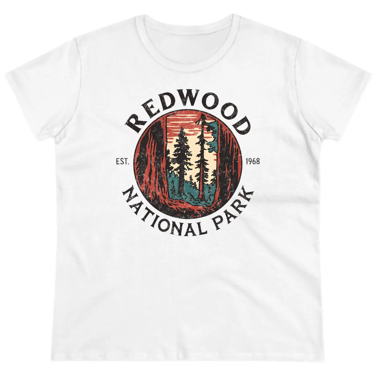Redwood National Park 1968 Ladies Tee in White