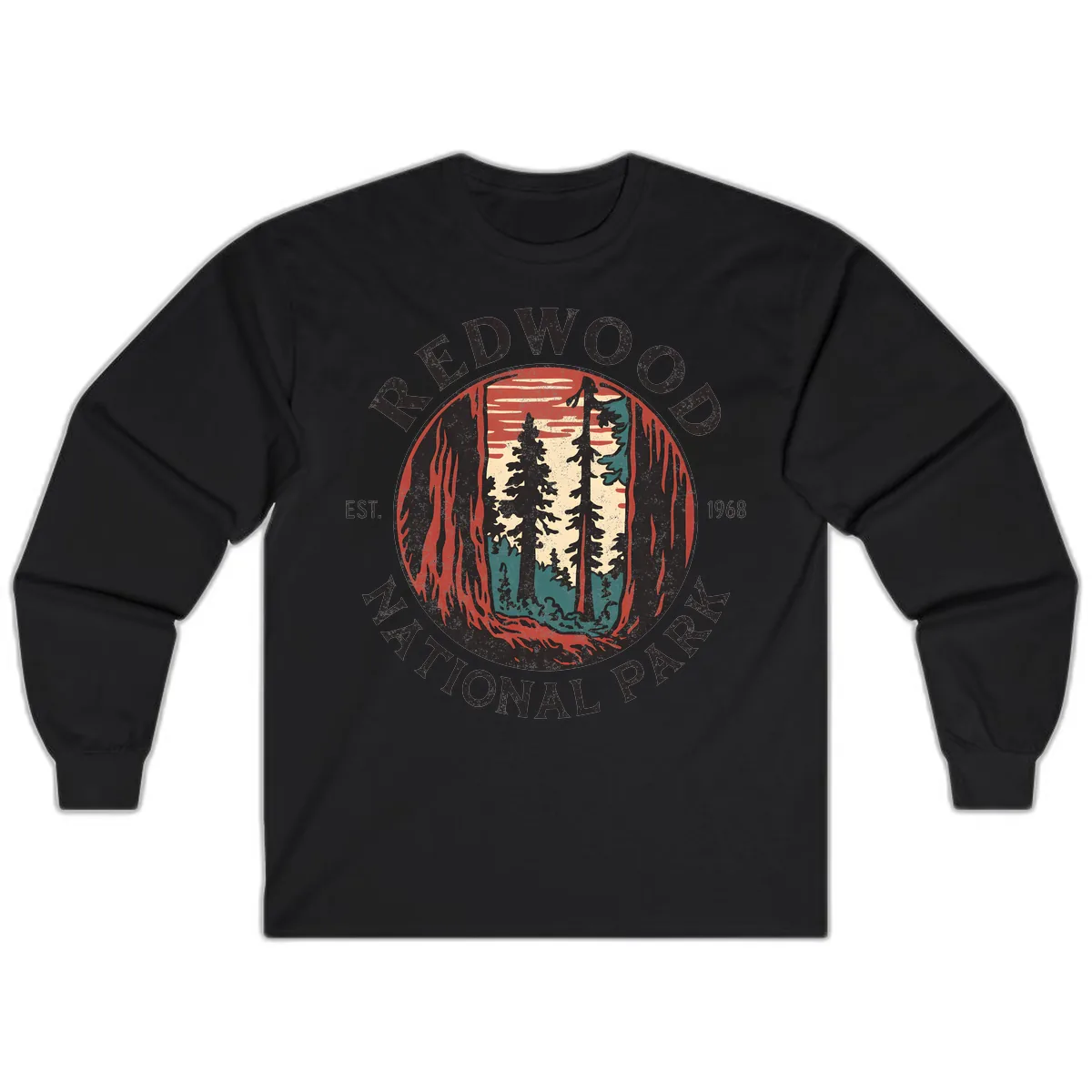 Redwood National Park 1968 Long Sleeve in Black