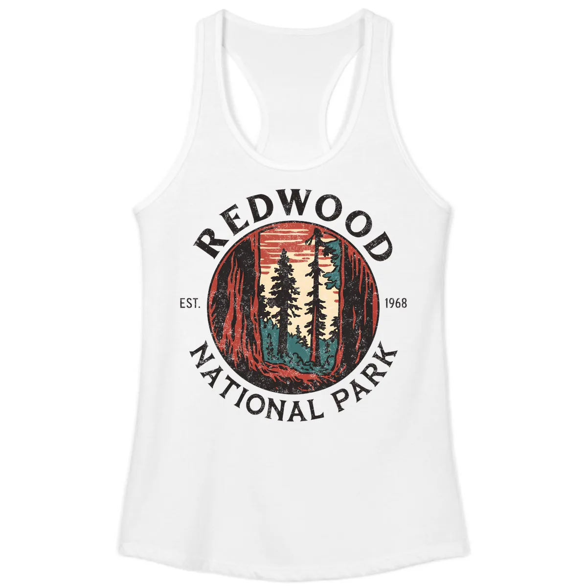 Redwood National Park 1968 Ladies Tank in White