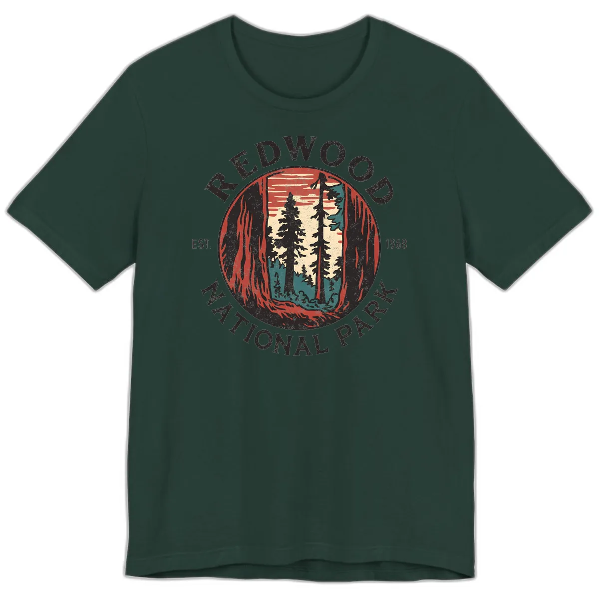 Redwood National Park 1968 Premium T-Shirt in Forest