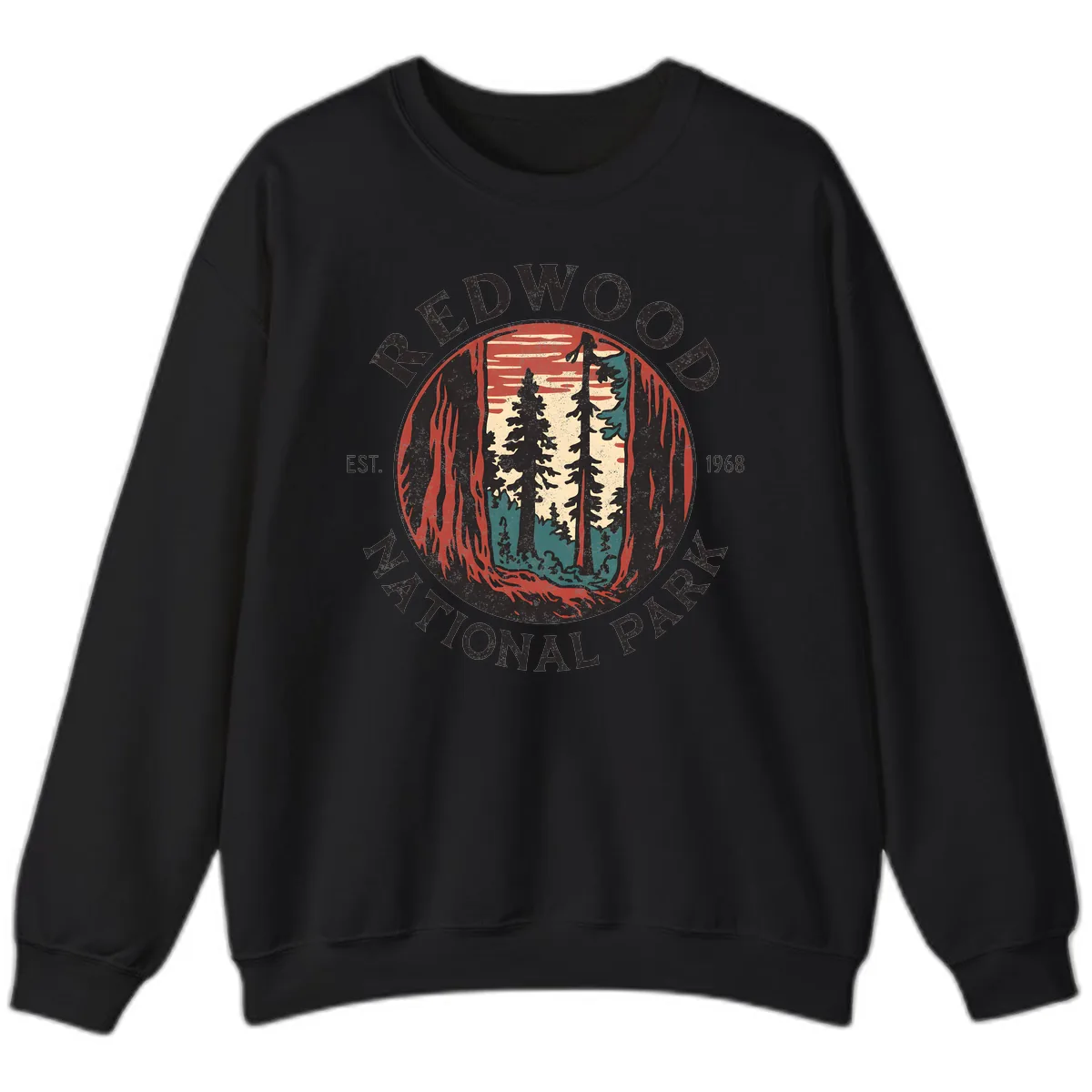 Redwood National Park 1968 Sweatshirt in Black