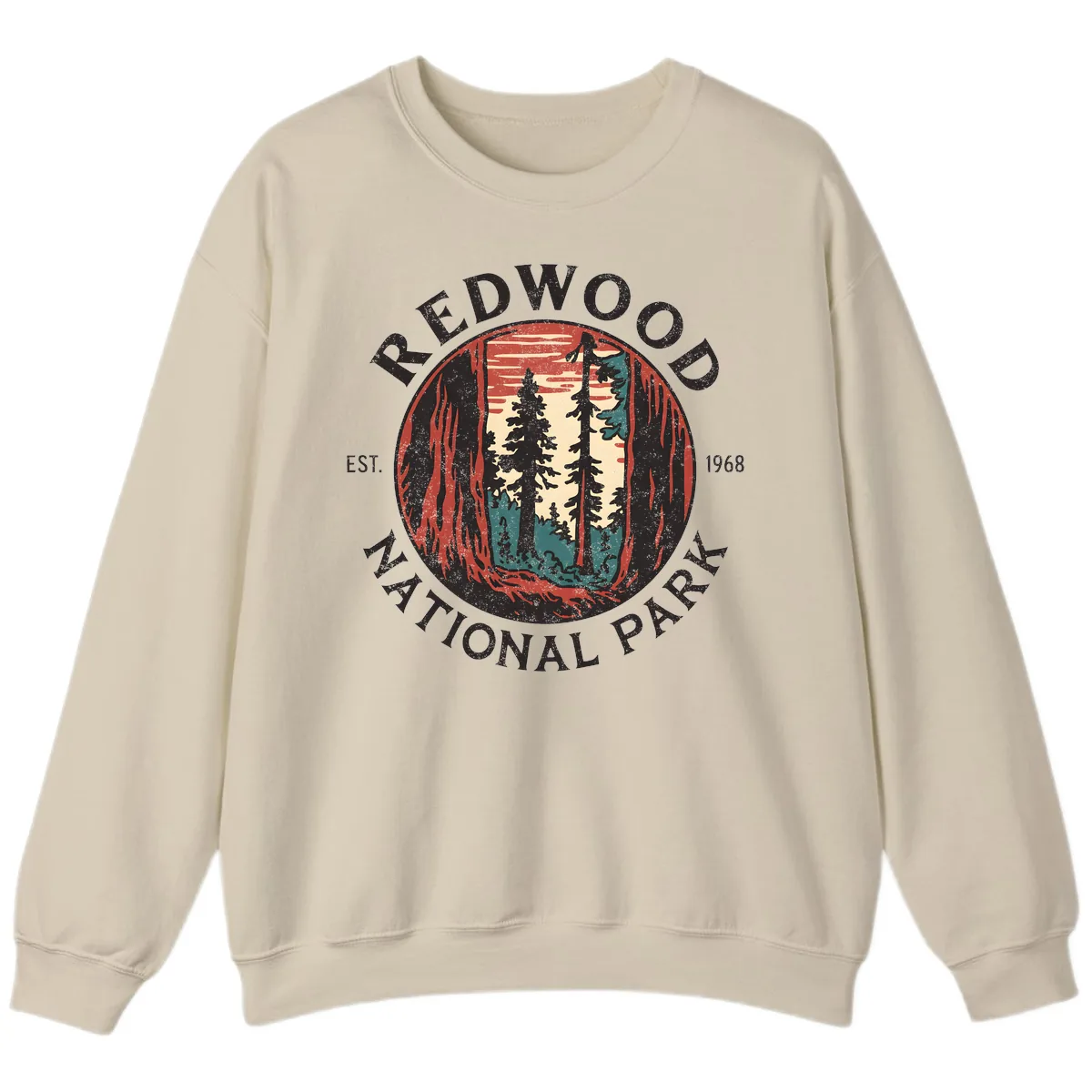 Redwood National Park 1968 Sweatshirt in Sand