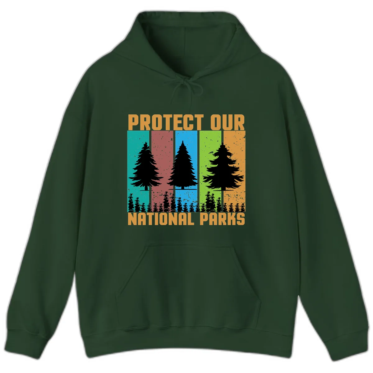 Protect Our National Parks Hoodie in Forest Green