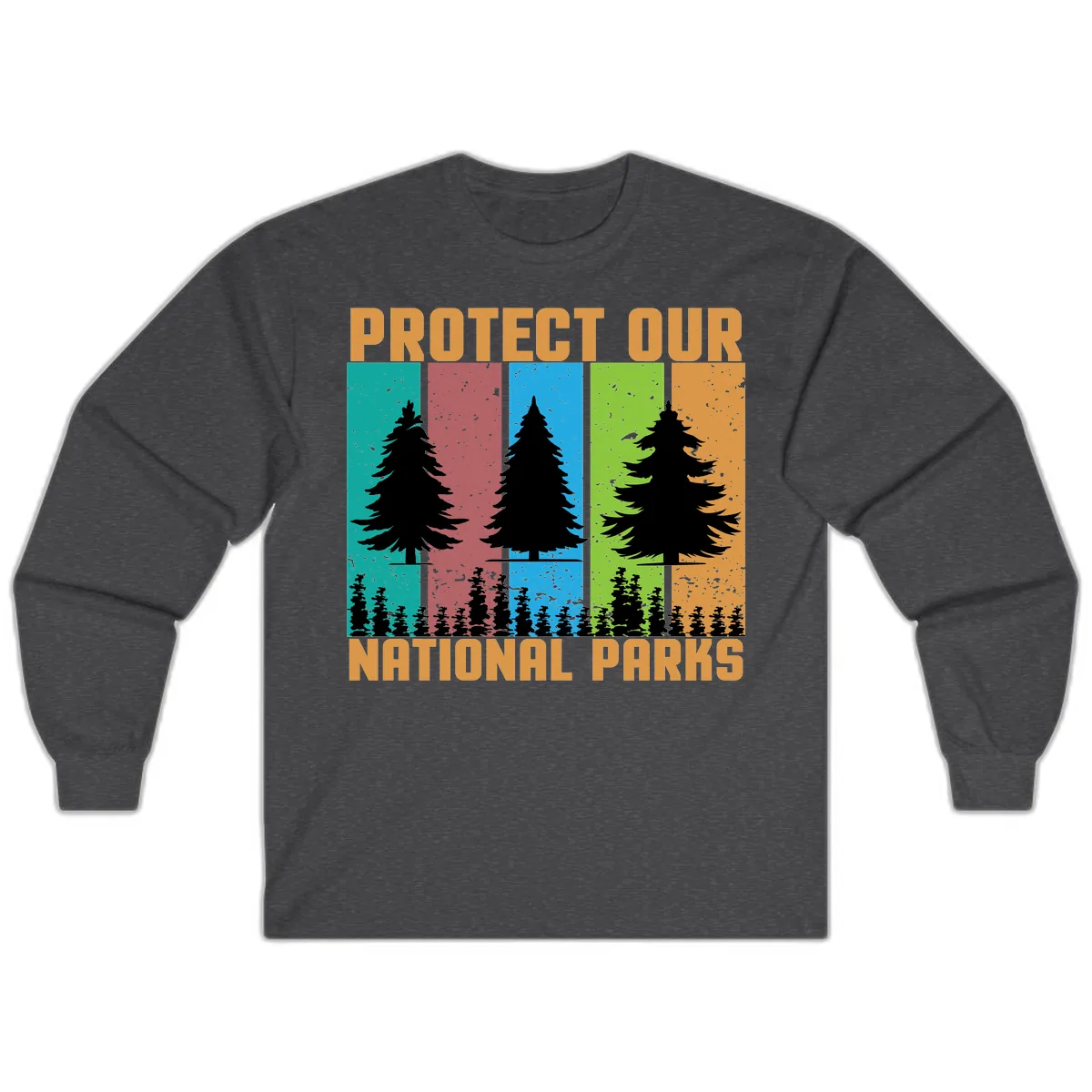 Protect Our National Parks Long Sleeve in Dark Heather