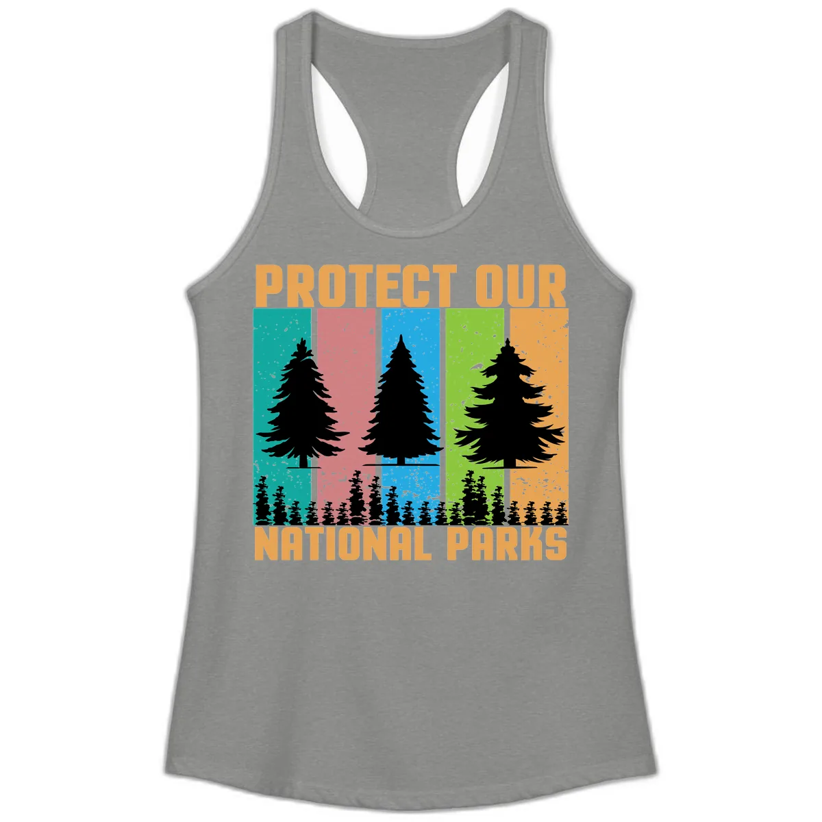 Protect Our National Parks Ladies Tank in Heather Grey