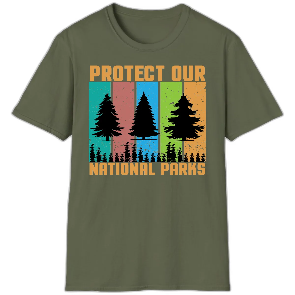 Protect Our National Parks T-Shirt in Military Green