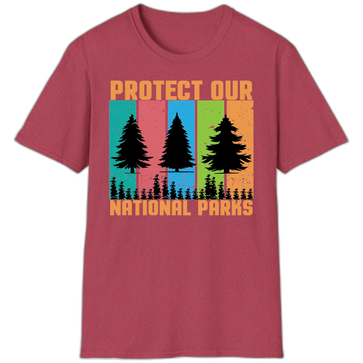 Protect Our National Parks T-Shirt in Heather Cardinal