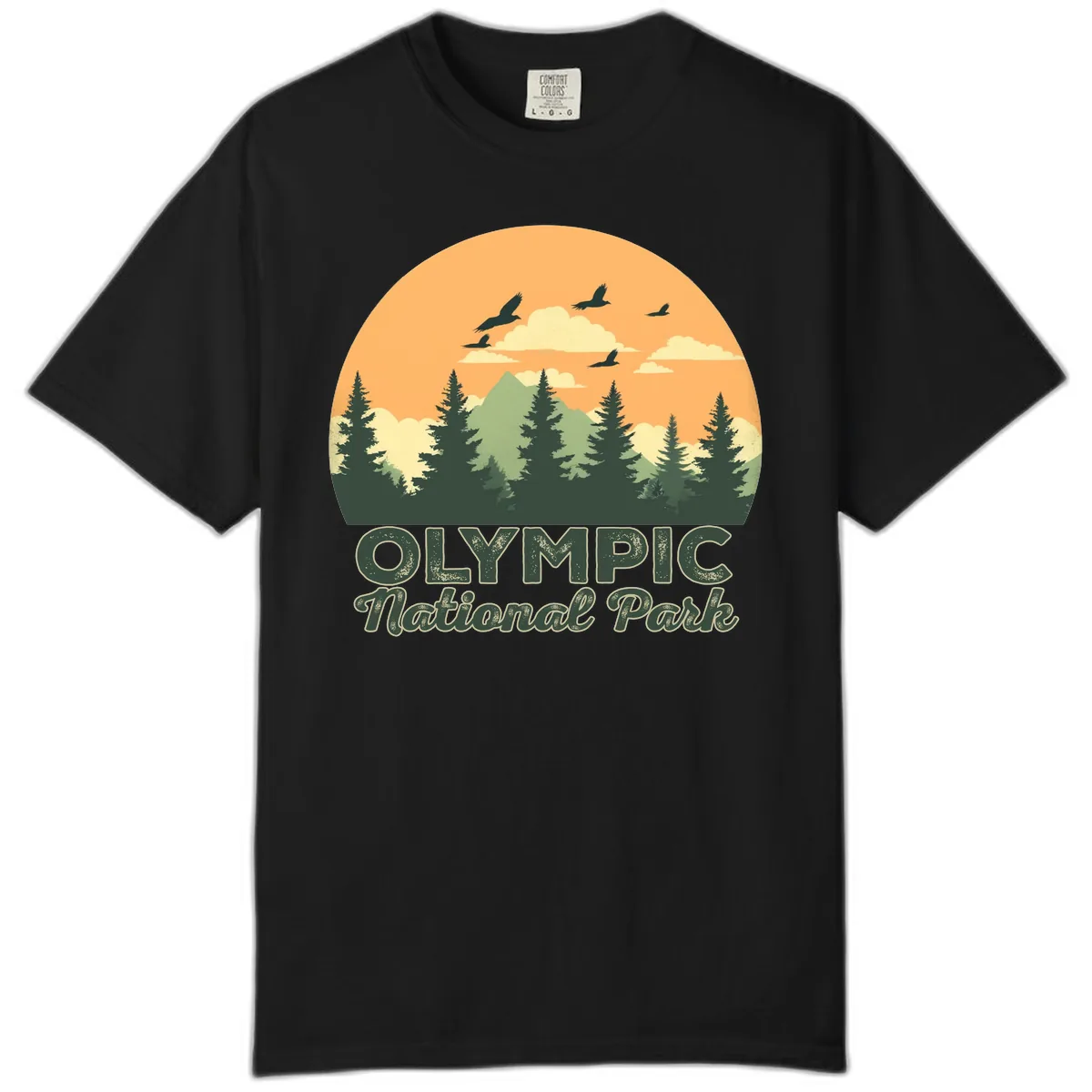 Olympic National Park Mountain Vista Comfort Color in Black