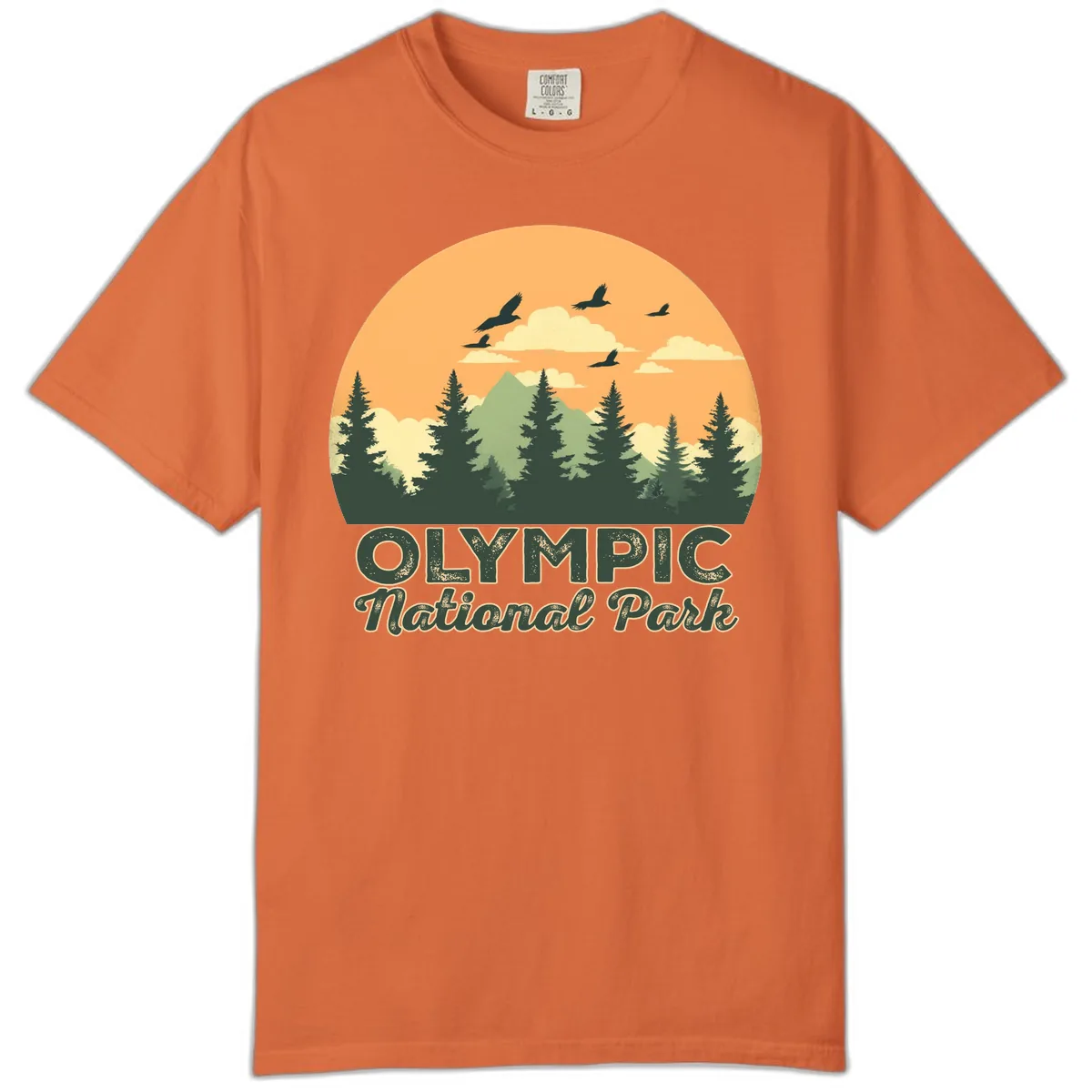 Olympic National Park Mountain Vista Comfort Color in Burnt Orange