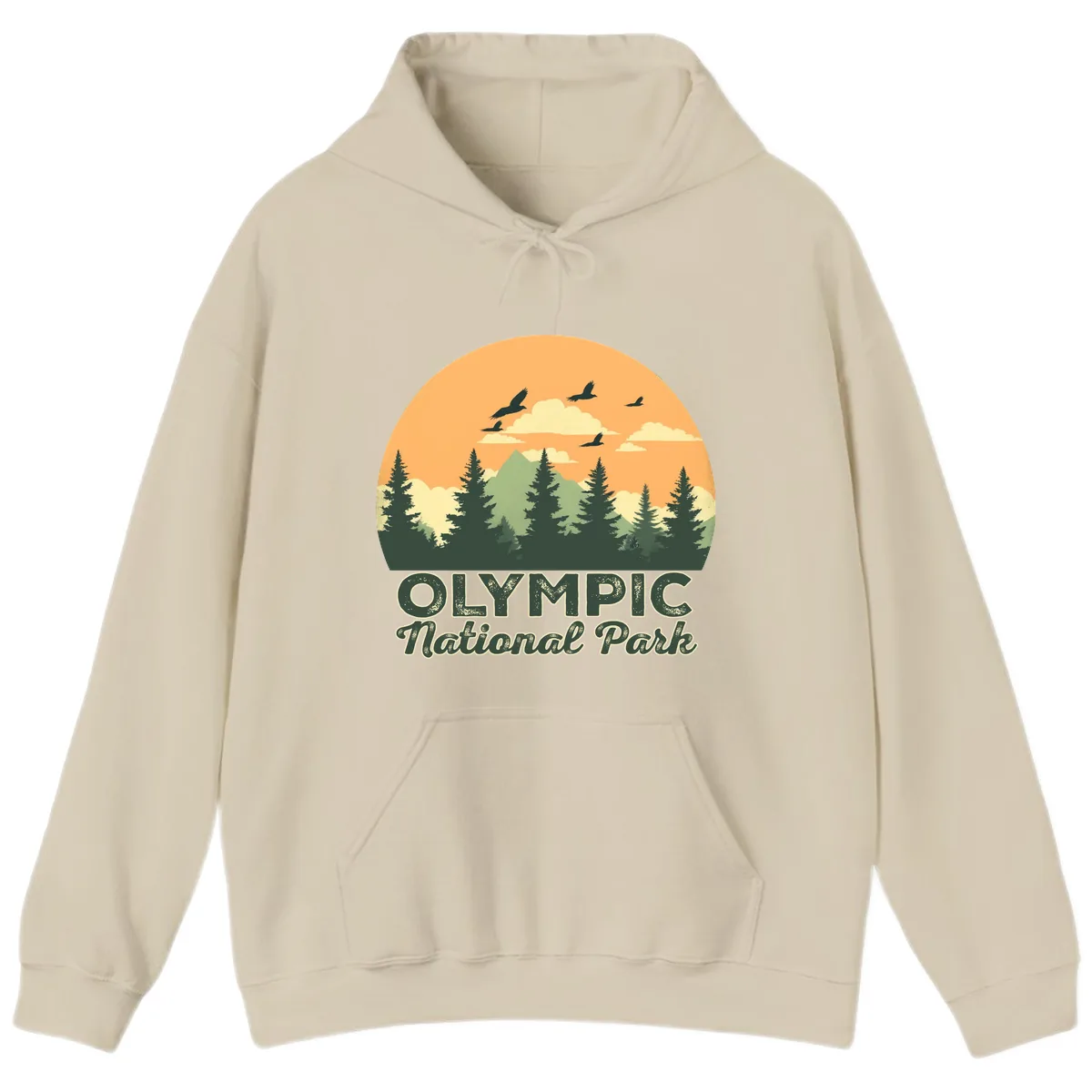 Olympic National Park Mountain Vista Hoodie in Sand
