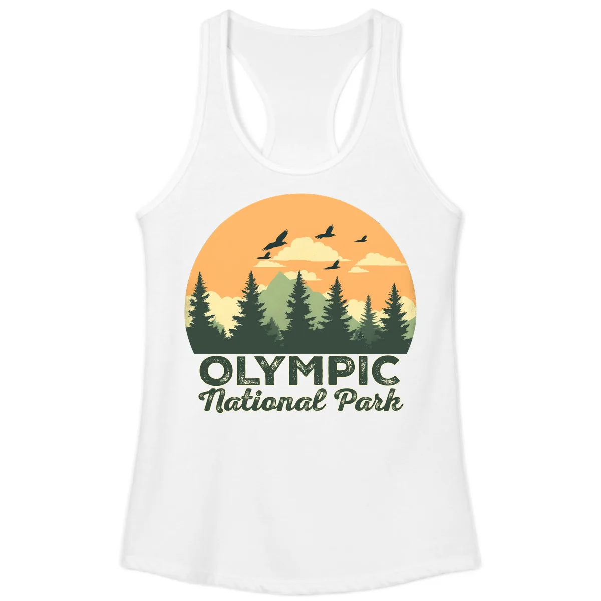 Olympic National Park Mountain Vista Ladies Tank in White
