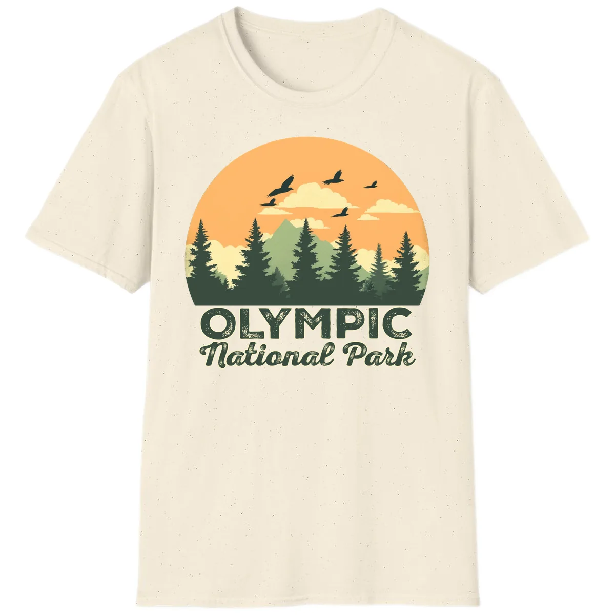 Olympic National Park Mountain Vista T-Shirt in Natural