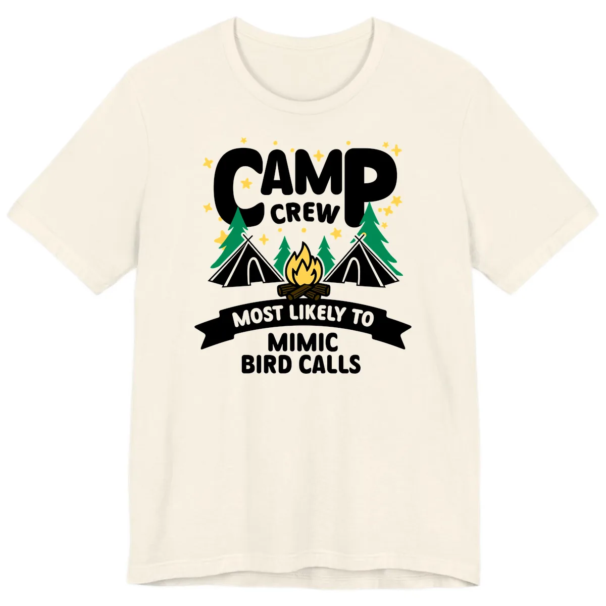 Camp Crew Most Likely To Mimic Bird Calls Premium T-Shirt in Natural
