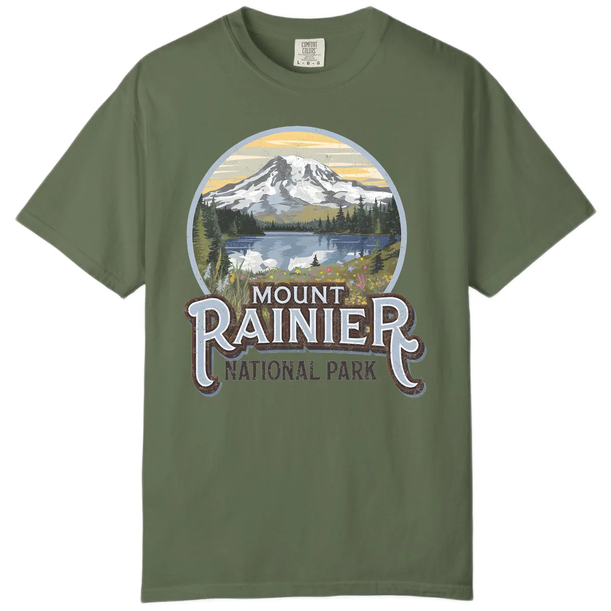 Mount Rainier National Park Comfort Color in Sage