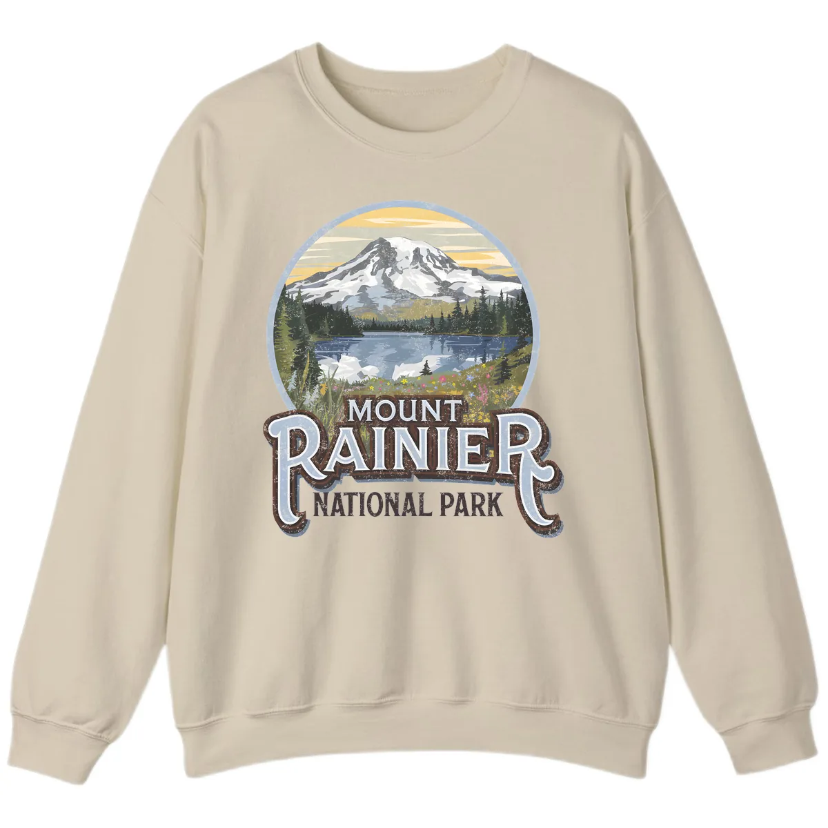 Mount Rainier National Park Sweatshirt in Sand