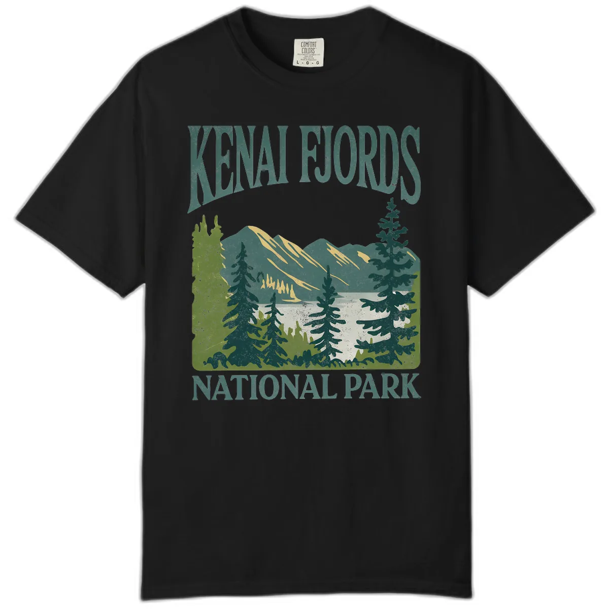 Kenai Fjords National Park Comfort Color in Black