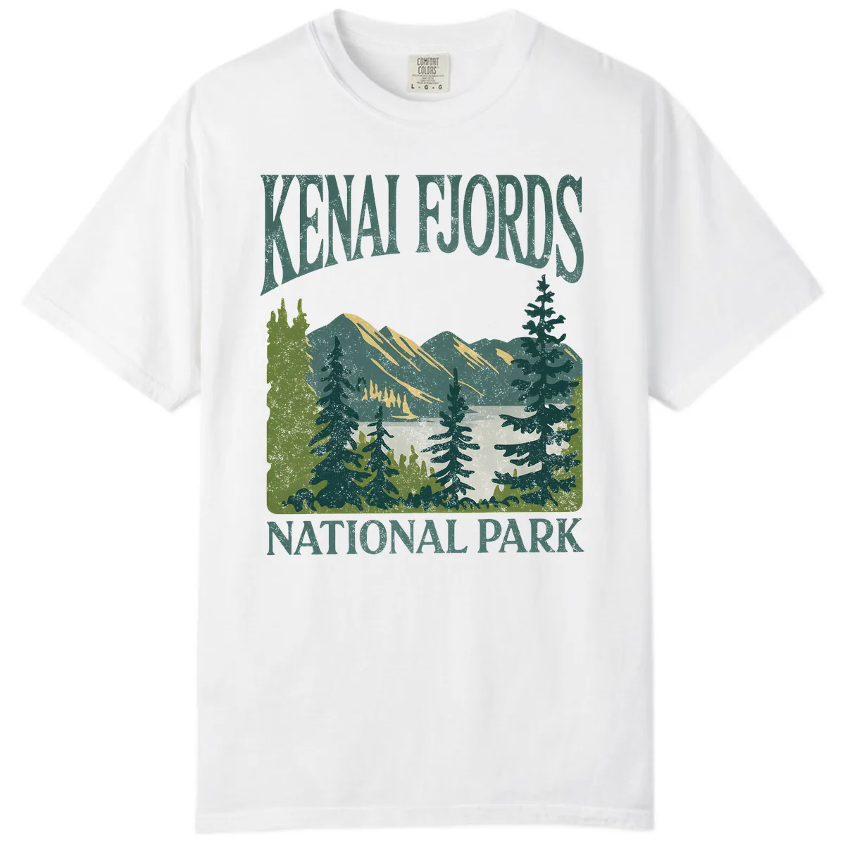 Kenai Fjords National Park Comfort Color in White
