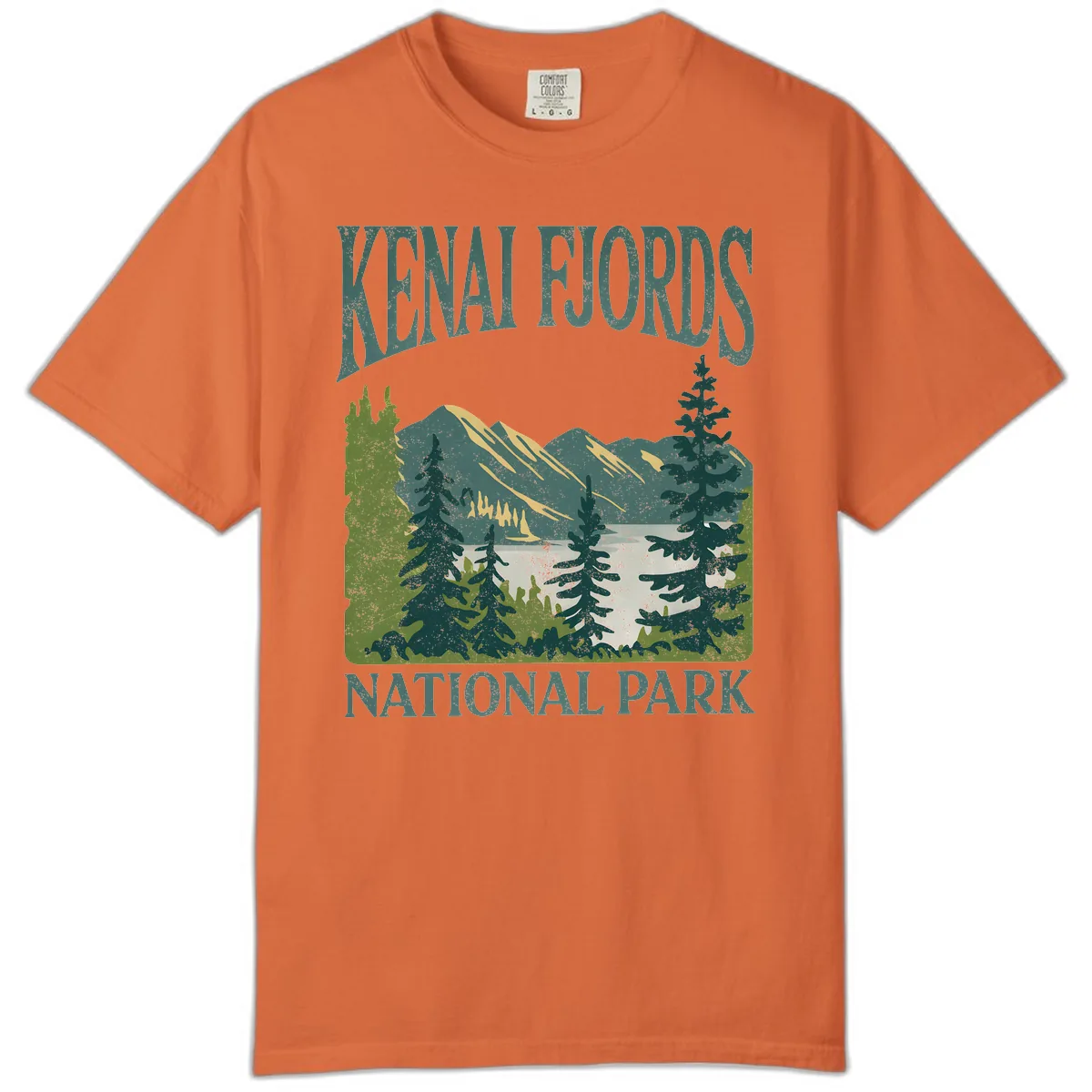 Kenai Fjords National Park Comfort Color in Burnt Orange