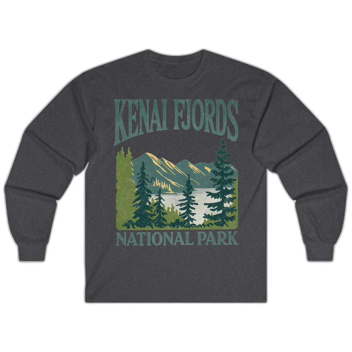 Kenai Fjords National Park Long Sleeve in Dark Heather