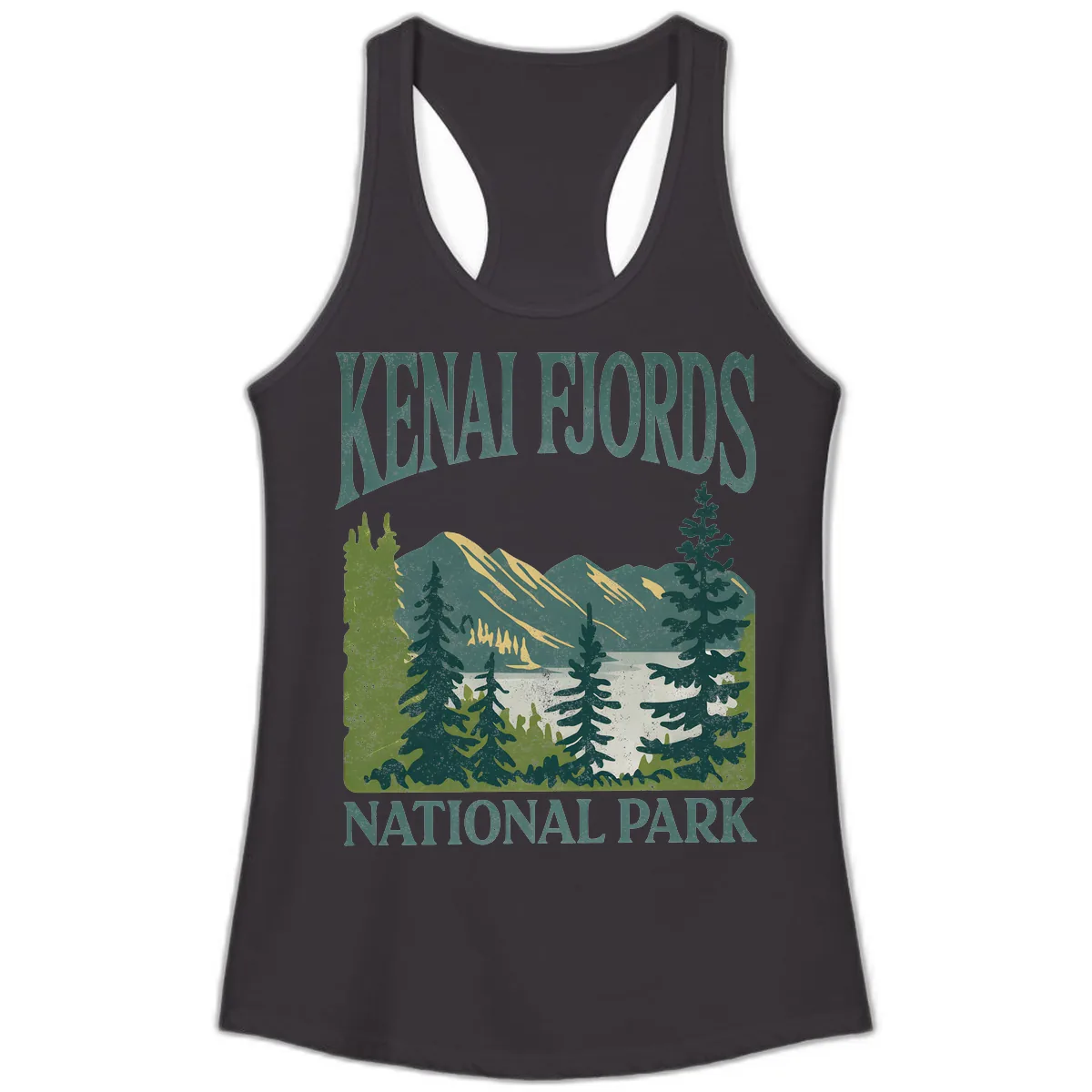 Kenai Fjords National Park Ladies Tank in Black