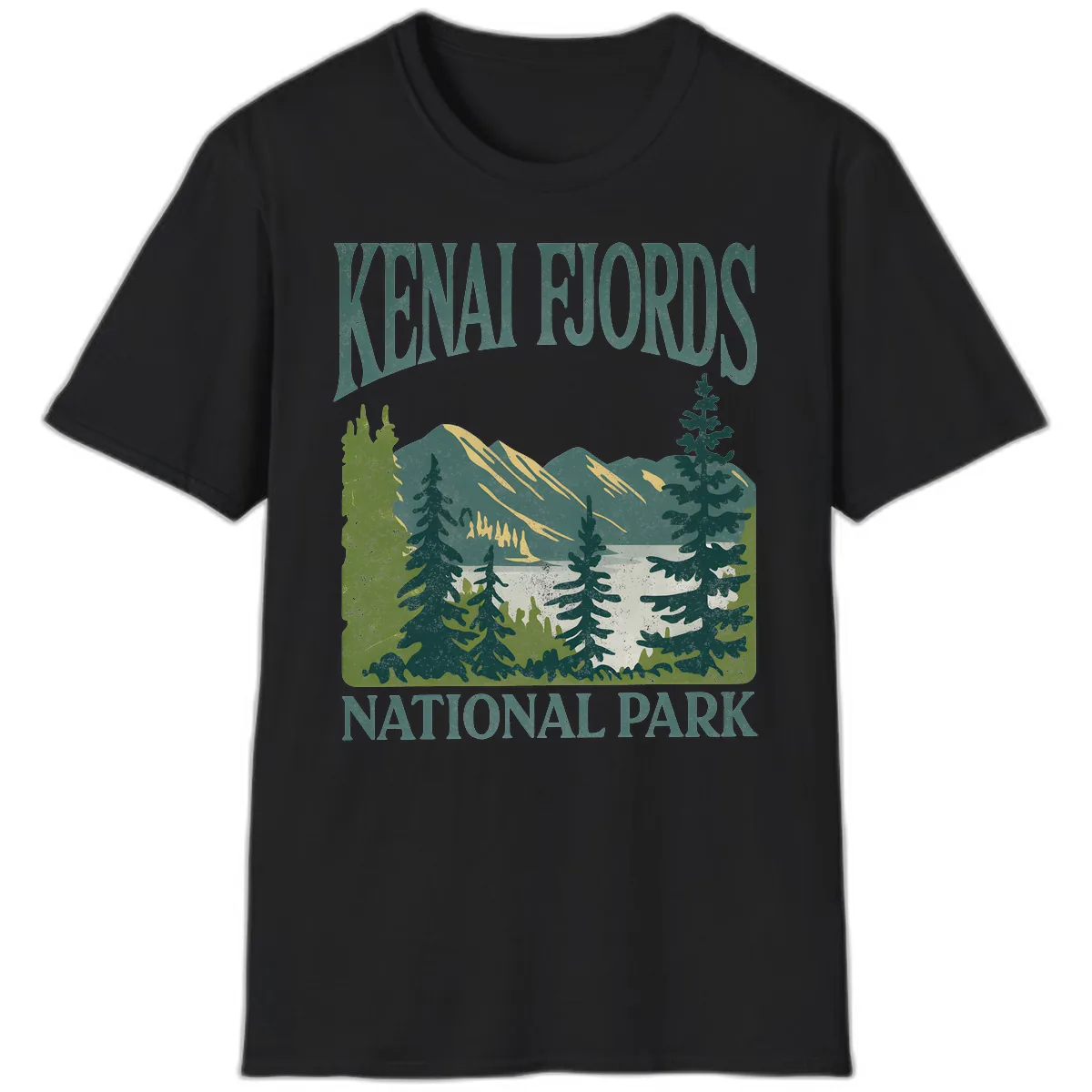 Kenai Fjords National Park T-Shirt in Black