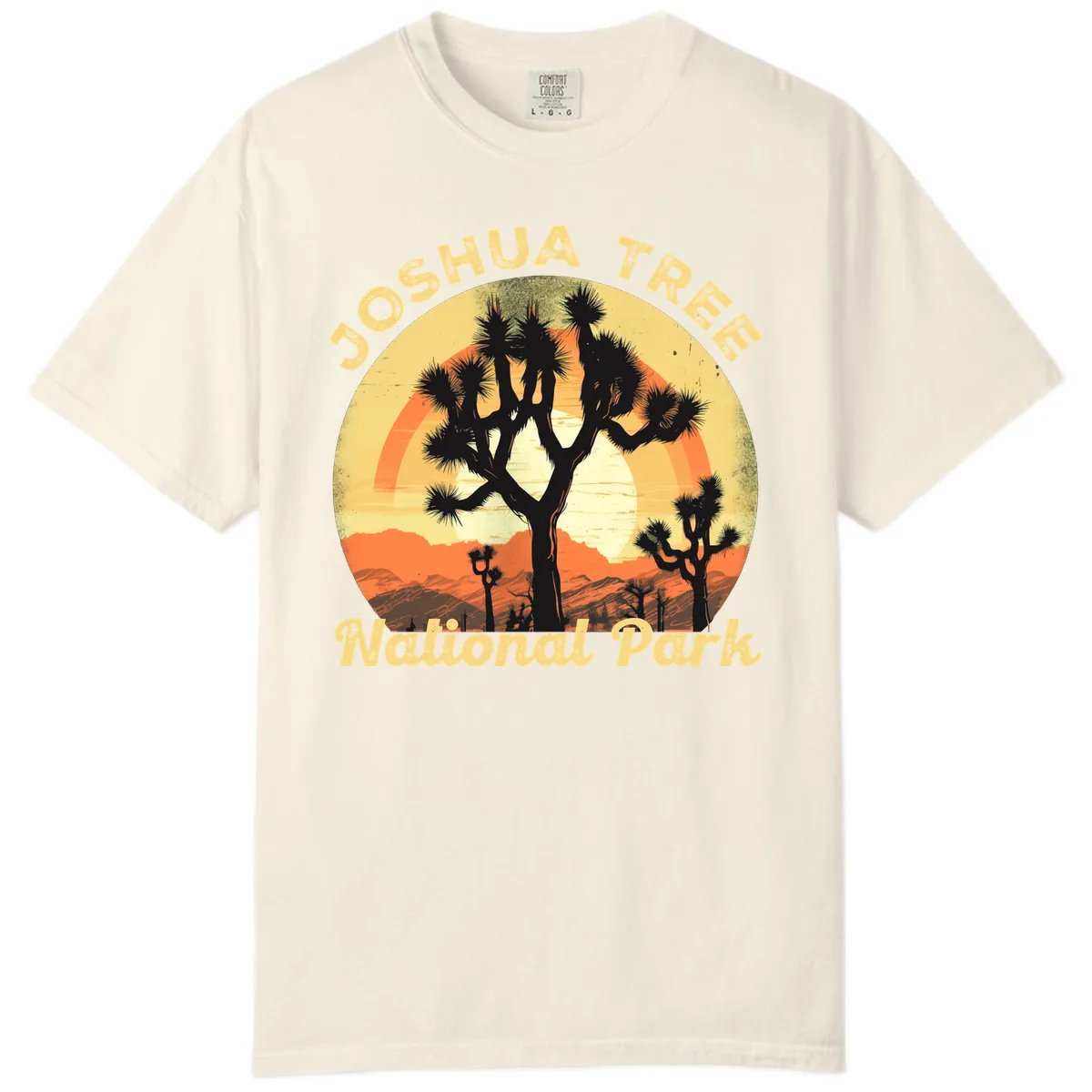 Joshua Tree National Park Desert Sunset Comfort Color in Ivory