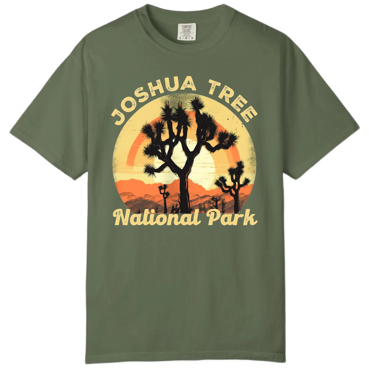 Joshua Tree National Park Desert Sunset Comfort Color in Sage