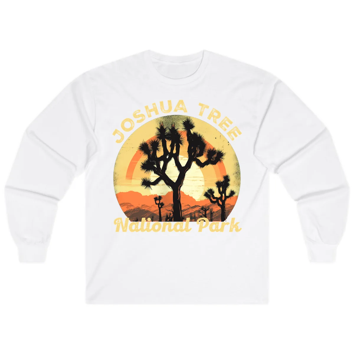 Joshua Tree National Park Desert Sunset Long Sleeve in White