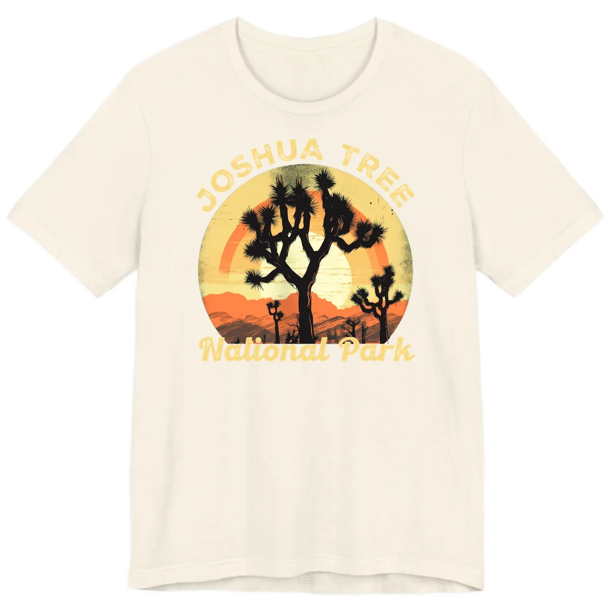 Joshua Tree National Park Desert Sunset Premium T-Shirt in Natural