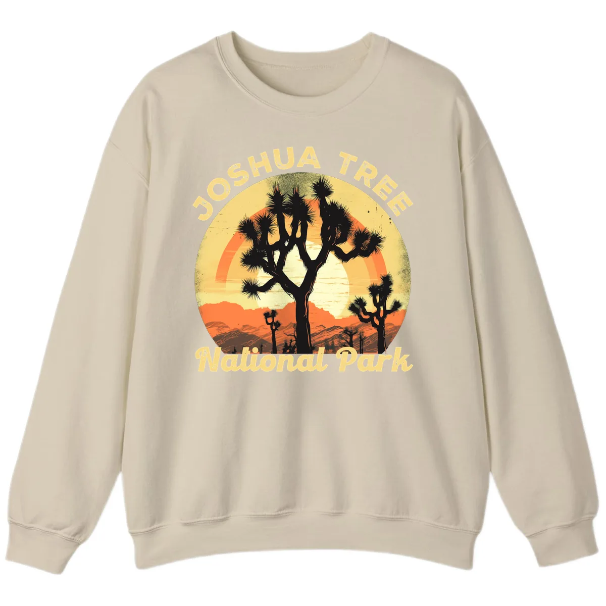Joshua Tree National Park Desert Sunset Sweatshirt in Sand