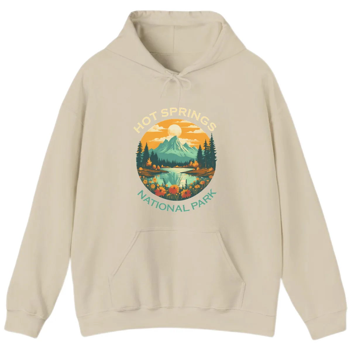 Hot Springs National Park Mountain Vista Hoodie in Sand
