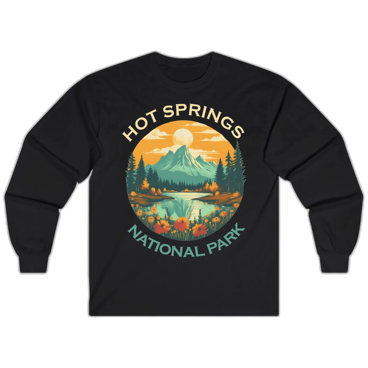 Hot Springs National Park Mountain Vista Long Sleeve in Black