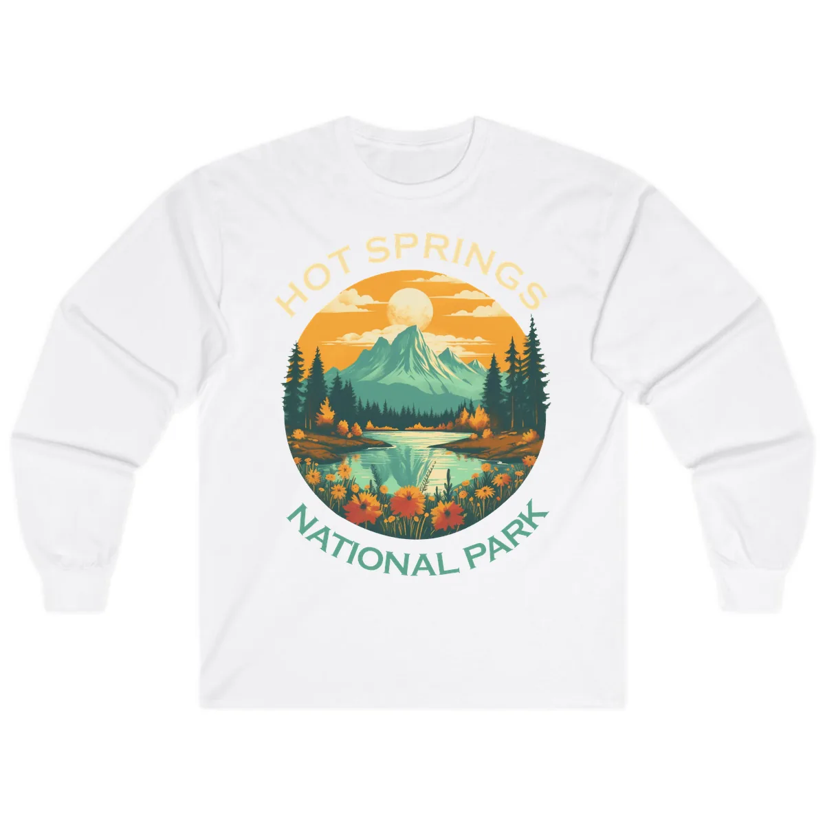 Hot Springs National Park Mountain Vista Long Sleeve in White