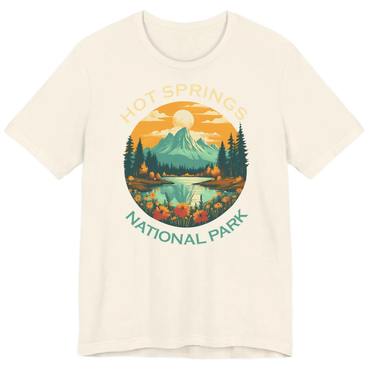Hot Springs National Park Mountain Vista Premium T-Shirt in Natural