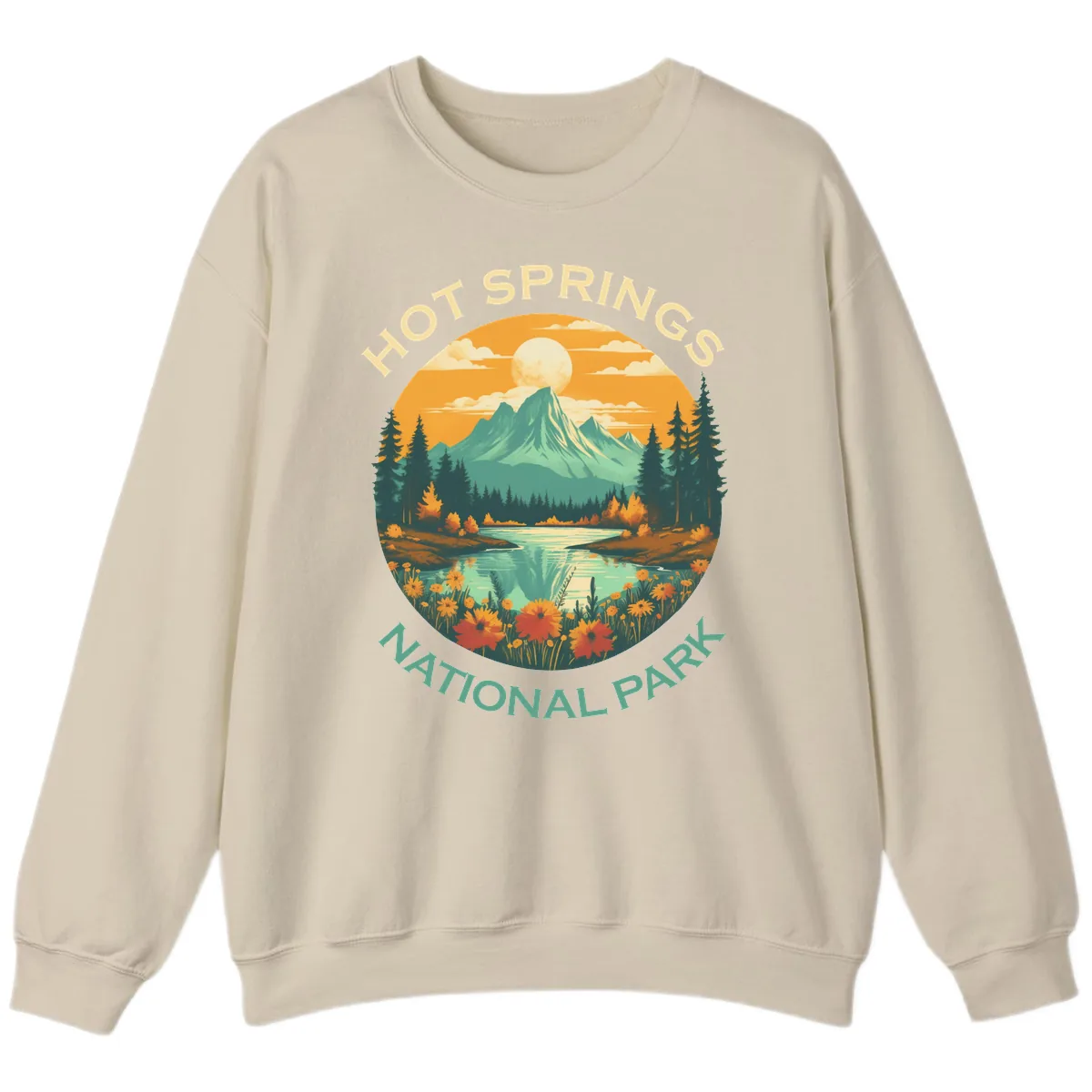 Hot Springs National Park Mountain Vista Sweatshirt in Sand