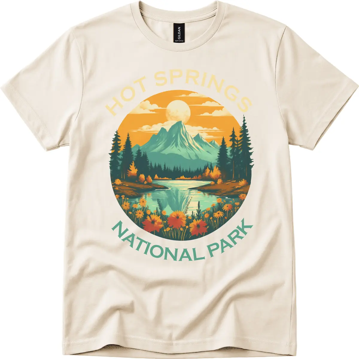Hot Springs National Park Mountain Vista T-Shirt in Natural