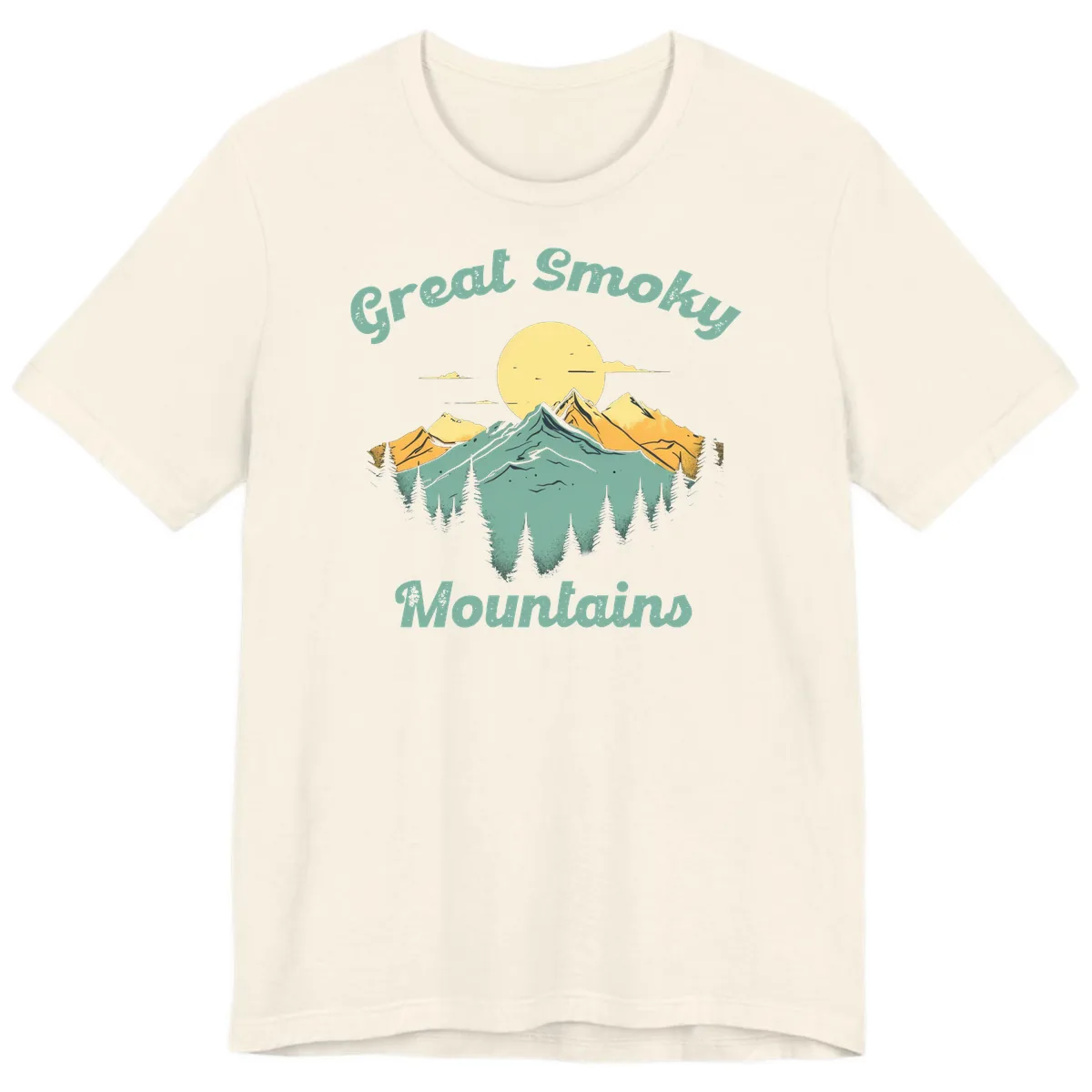 Great Smoky Mountains Sunset Premium T-Shirt in Natural