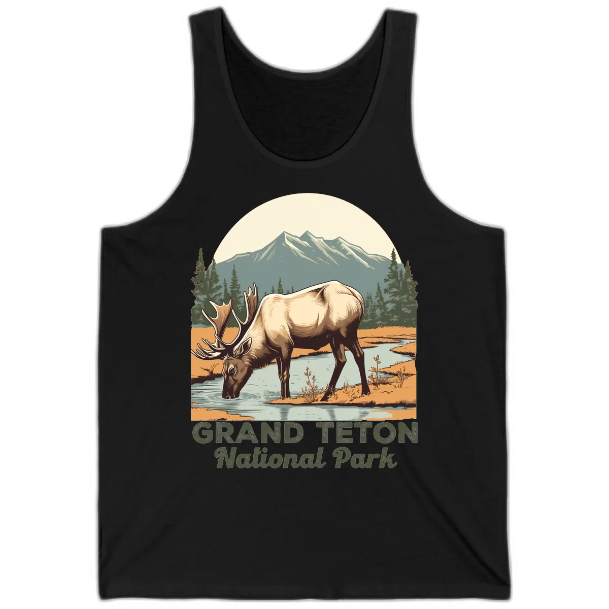 Grand Teton National Park Elk Tank in Black