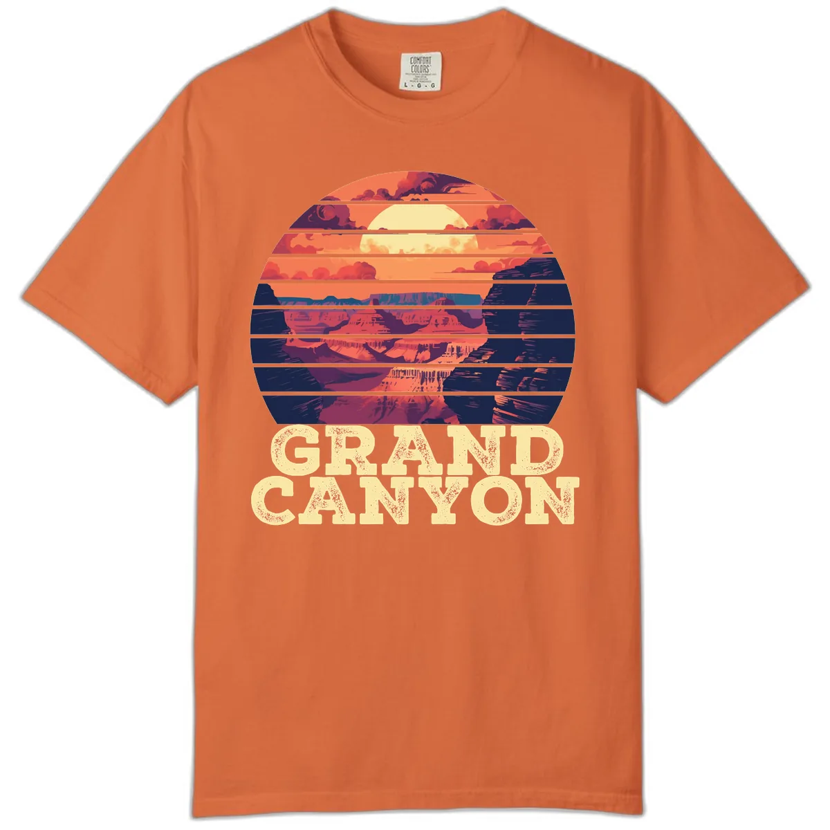 Grand Canyon Sunset Stripes Comfort Color in Burnt Orange