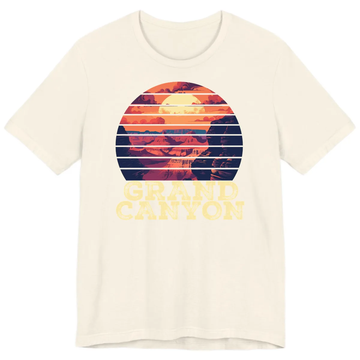 Grand Canyon Sunset Stripes Premium T-Shirt in Natural